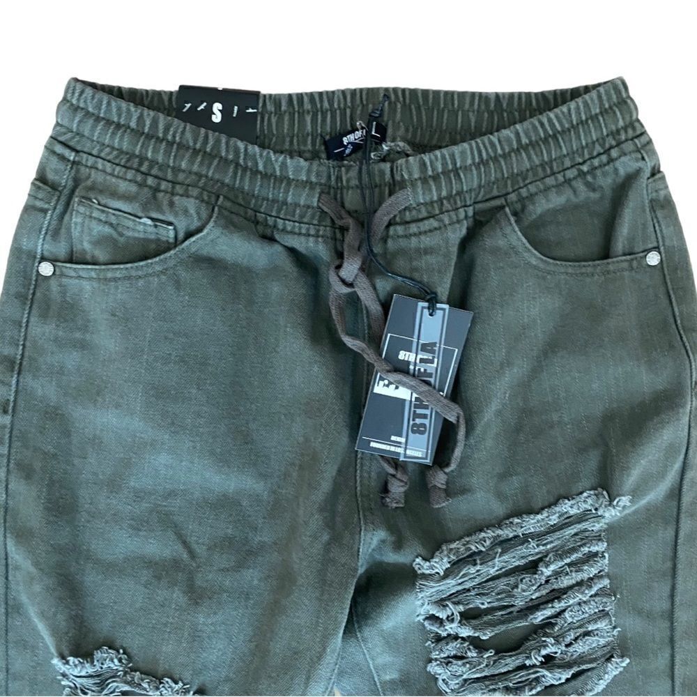 8th Of LA Denim Joggers  Distressed Size Small NWT